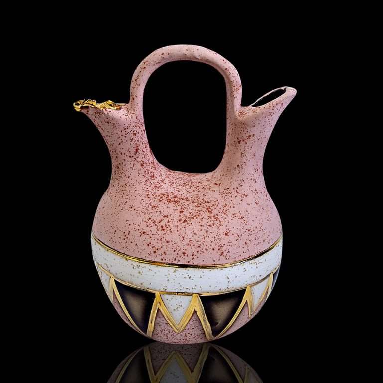 Sharon Penn Art Wedding Vase w/ 22K Gold Inlaid Diva