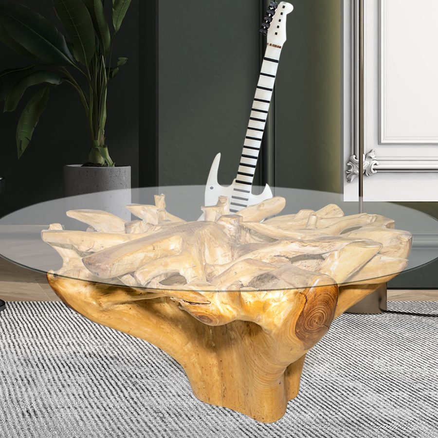 Solid Teak Root Coffee Table, Center Table, Sofa Table – Diva