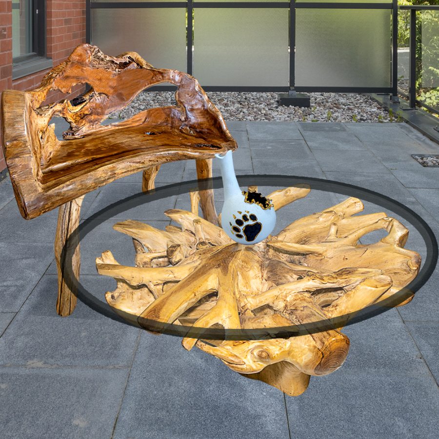 Solid Teak Root Coffee Table, Center Table, Sofa Table – Diva
